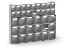 Scaffale portaminuteria Fami Visual Box 602x114x500mm con 36 cassetti
