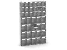 Scaffale portaminuteria Fami Visual Box 602x157x1000mm con 38 cassetti