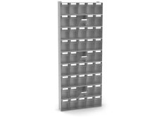 Scaffale portaminuteria Fami Visual Box 602x157x1500mm con 45 cassetti