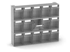 Scaffale portaminuteria Fami Visual Box 602x157x500mm con 15 cassetti