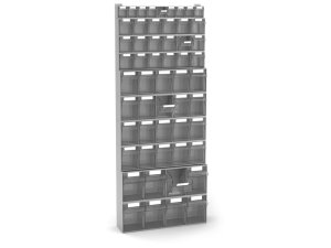 Scaffale portaminuteria Fami Visual Box 602x190x1500mm con 55 cassetti