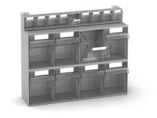 Scaffale portaminuteria Fami Visual Box 602x190x500mm con 17 cassetti