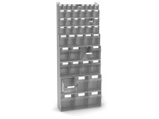 Scaffale portaminuteria Fami Visual Box 602x225x1500mm con 46 cassetti