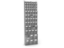 Scaffale portaminuteria Fami Visual Box 602x225x2000mm con 61 cassetti