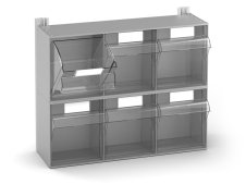 Scaffale portaminuteria Fami Visual Box 602x225x500mm con 6 cassetti
