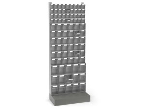 Scaffale portaminuteria Fami Visual Box 604x322x1600mm con base d'appoggio e 87 cassetti