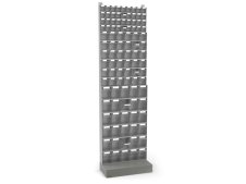 Scaffale portaminuteria Fami Visual Box 604x322x2100mm con base d'appoggio e 102 cassetti