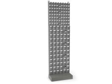 Scaffale portaminuteria Fami Visual Box 604x322x2100mm con base d'appoggio e 144 cassetti