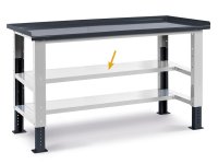 Semipiano inferiore grigio per banchi Fami modello Work Steel Up larghezza 1760 mm