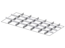 Divisori metallici 26 elementi per cassettiere Fami Master 1428x726 mm, frontale 100/125mm