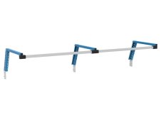 Supporto aereo con binario in alluminio Fami 2000x686x307mm blu per banchi lavoro