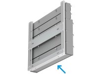 Traverso da parete con fermo Fami 601x42x88mm per scaffalature Visual Box Classic