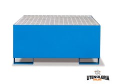 Vasca di raccolta per cisterne da 1000 litri in acciaio 1350x1500x640mm