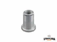 Inserti filettati cilindrici aperti testa cilindrica M6 FTT 0.5-3.0mm acciaio (100pz)