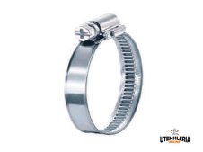 Fascetta stringitubo banda piena 12mm in acciaio W2, serraggio 100-120mm