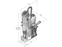 Trapano magnetico Fein KBU 35 MQW con punta a corona per metallo, 1100W + Set frese in OMAGGIO