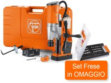 Trapano magnetico Fein KBU 35 MQW con punta a corona per metallo, 1100W + Set frese in OMAGGIO Trapano magnetico Fein KBU 35 MQW con punta a corona per metallo, 1100W + Set frese in OMAGGIO
