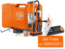 Trapano magnetico Fein KBU 35 MQW con punta a corona per metallo, 1100W + Set frese in OMAGGIO