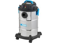 Aspiratore solidi/liquidi Fervi A025/30 in acciaio inox, capacità 30 lt