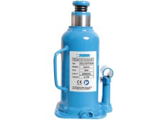 Cric a bottiglia portatile Fervi 0062/15 con pistone idraulico, portata 15 tonnellate Cric a bottiglia portatile Fervi 0062/15 con pistone idraulico, portata 15 tonnellate