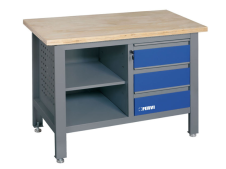 Banco da lavoro Fervi B009/A1 con piano in legno 1200x600x865 mm