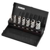Frese a carotare F011/6 con attacco Weldon 19,05mm (7pz) Frese a carotare F011/6 con attacco Weldon 19,05mm (7pz)