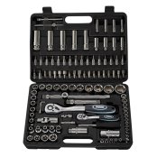 Chiavi a bussola S108 cromate in kit da 1/4" e 1/2" (108pz)