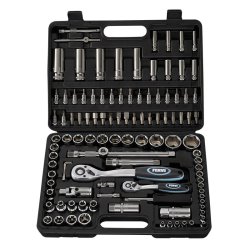 Chiavi a bussola S108 cromate in kit da 1/4" e 1/2" (108pz)