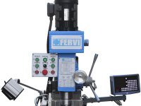 Fresa universale a testa veloce Fervi F050U con visualizzatore a 3 assi 400V 1,5kW