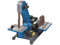 Levigatrice a nastro e disco Fervi 0138 con piani di lavoro inclinabili 230V 0.45kW