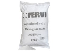 Microsfere di vetro Fervi 0581 per sabbiatrici, grana 50-70 sacco da 25 Kg