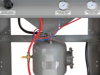 Sabbiatrice a pressione Fervi 0605 con 2 aspiratori 2x230V 1.2kW
