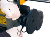 Tornio da legno Fervi 0758 230V 0,75kW con trasmissione a cinghia velocità variabile