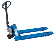 Transpallet manuale Fervi 0068L con bilancia e battistrada in poliuretano, portata 2ton