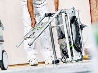 Banco sega Festool Precisio CS 50 EBG 1200W con gambe pieghevoli, lama 190mm