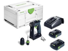 Trapano avvitatore Festool CXS 18 C 3,0-Plus in Kit con batterie e valigetta