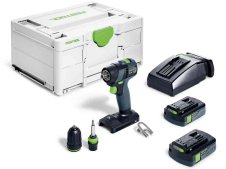 Trapano avvitatore Festool TXS 18 C 3,0-Plus in Kit con batterie e valigetta