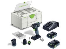 Trapano avvitatore Festool TXS 18 C 3,0-Set con batterie, accessori e valigetta portainserti