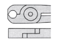 Lame a tagliente frontale Finat L20E inclinazione 0° taglio plastica per tronchesi TR20 e TR25