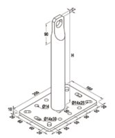 Ancoraggio indeformabile PE BP sistema anticaduta DPI