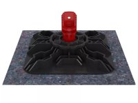 Base ad inclinazione variabile Fischer FFRBH per tetti piani, 340x340mm (2pz)