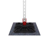 Base ad inclinazione variabile Fischer FFRBH per tetti piani, 340x340mm (2pz)