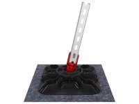 Base ad inclinazione variabile Fischer FFRBH per tetti piani, 340x340mm (2pz)