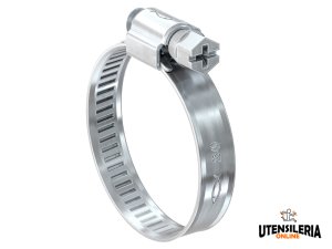 Fascetta stringitubo Fischer banda piena 9mm in acciaio W2, serraggio 25-40mm (100pz)