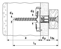 Tassello basculante Duotec 10 Fischer in nylon (25pz)
