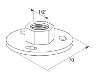 Flangia circolare per fissaggi a muro con collari CPE (25pz)