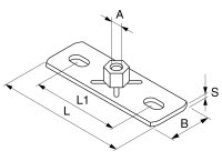 Flangia rettangolare per fissaggi a muro con collari CPE (25pz)