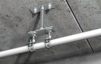 Flangia rettangolare per fissaggi a muro con collari CPE (25pz)