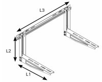Mensole Klima INOX con traversa per climatizzatori (1conf)