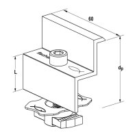 Morsetto finale preassemblato PM F cornici alluminio (10pz)